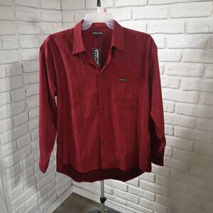 NWT West Coast Connection Men's Size Large Red Button Front Shirt